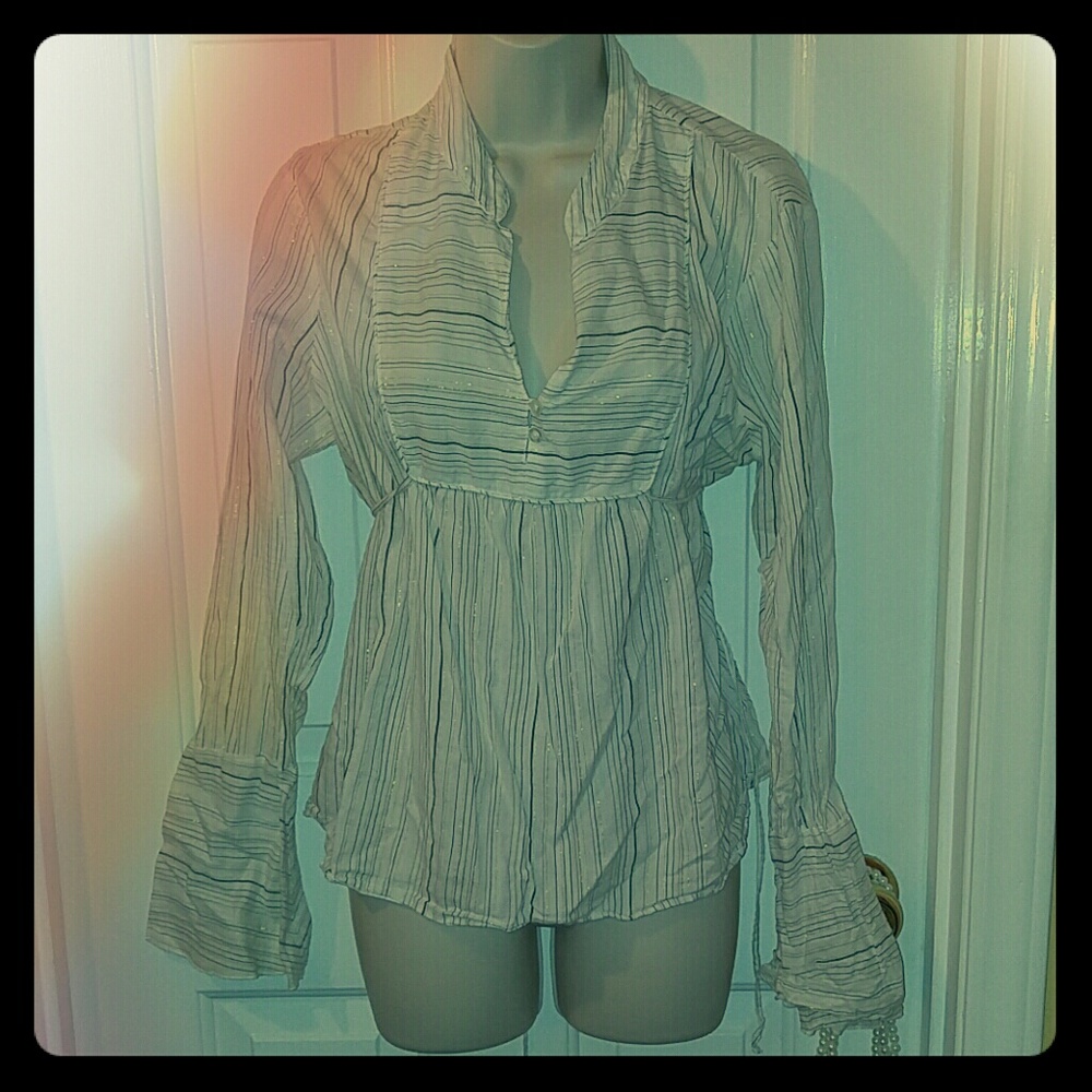 Boho sequence light white tunic